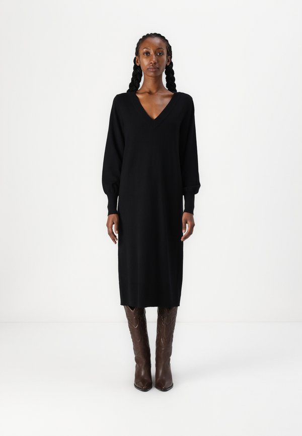 VILA VIAMANDA LONG V NECK DRESS