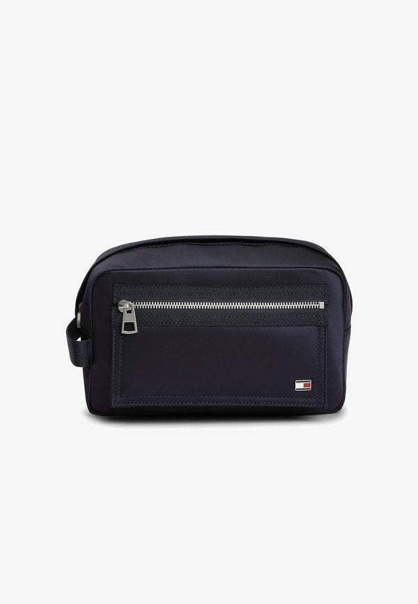 Tommy Hilfiger ENAMEL FLAG TRAVEL - Wash bag - space blue