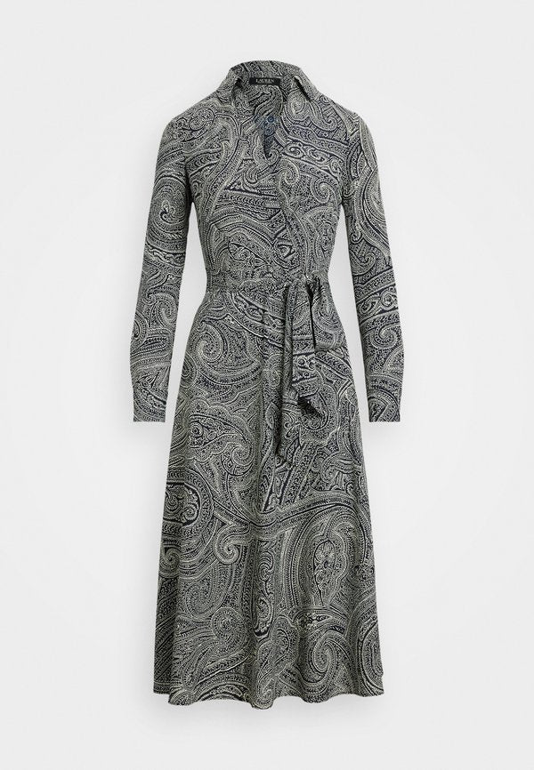 Lauren Ralph Lauren PAISLEY CREPE MIDI DRESS