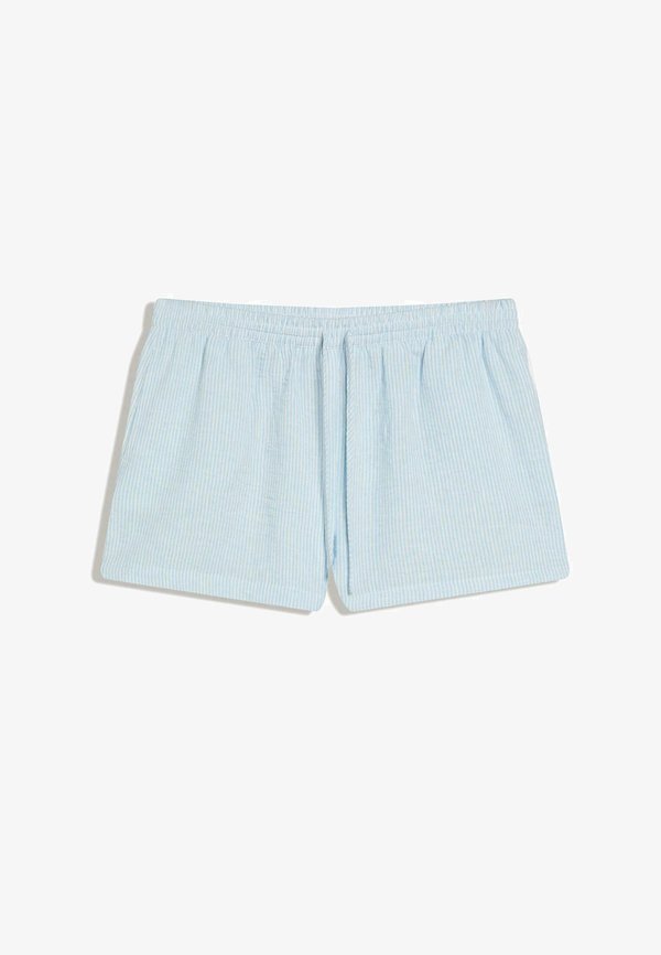 Bershka RUSTIC SHORTS WITH ELASTICATED WAIST - Shorts - dark blue