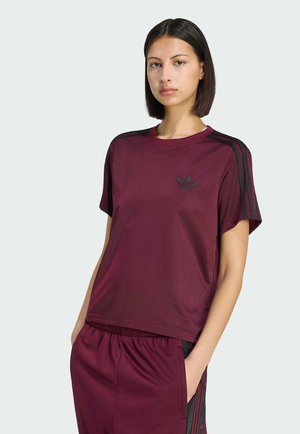 adidas Originals FIREBIRD TEE - Print T-shirt - maroon   black