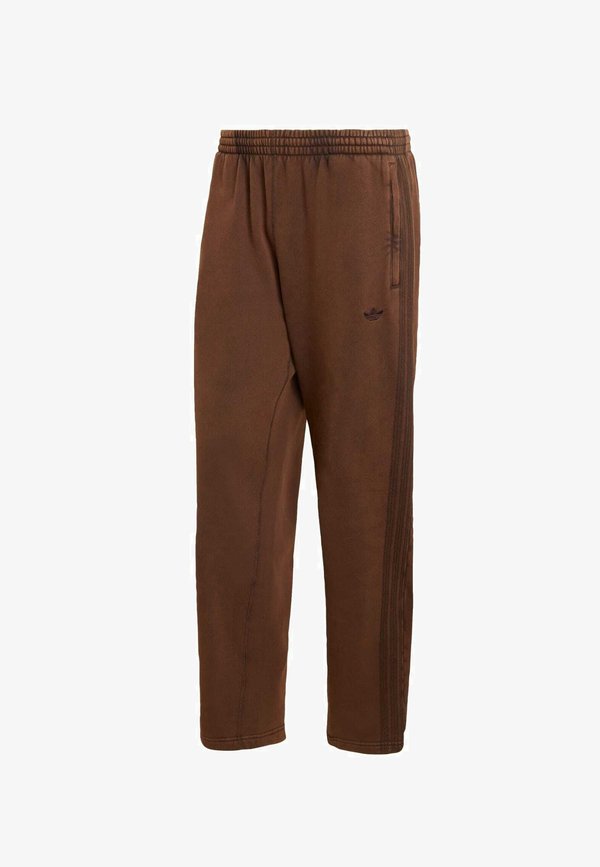 adidas Originals PREMIUM ESSENTIALS RETRO WASHED OPEN HEM  - Tracksuit bottoms - aurora coffee