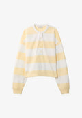 Calvin Klein Jeans VARSITY STRIPE HENLEY  - Long sleeved top - snow white stripe
