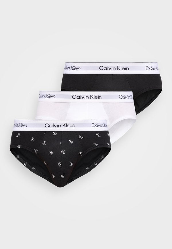 Calvin Klein Underwear 3 PACK - Briefs - black/classic white