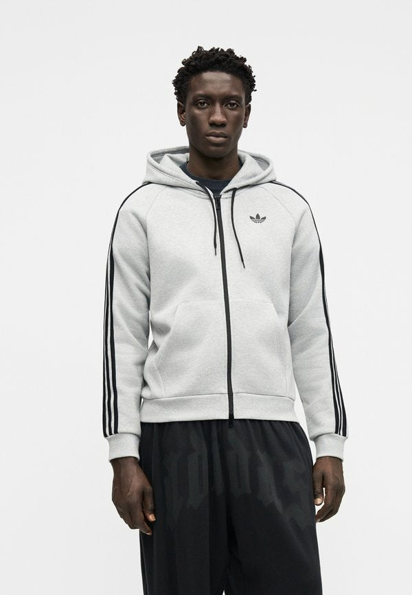 adidas Originals OVERHEAD - Zip-up sweatshirt - medium grey heather