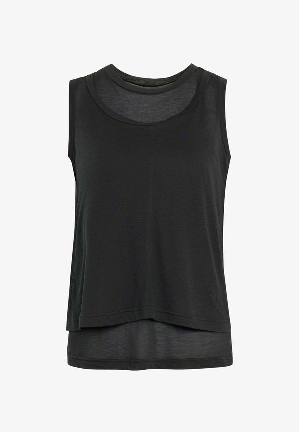 adidas Sportswear ADIDAS SPORTSWEAR SOFT LUX SHEER TANK TOP - Top - black