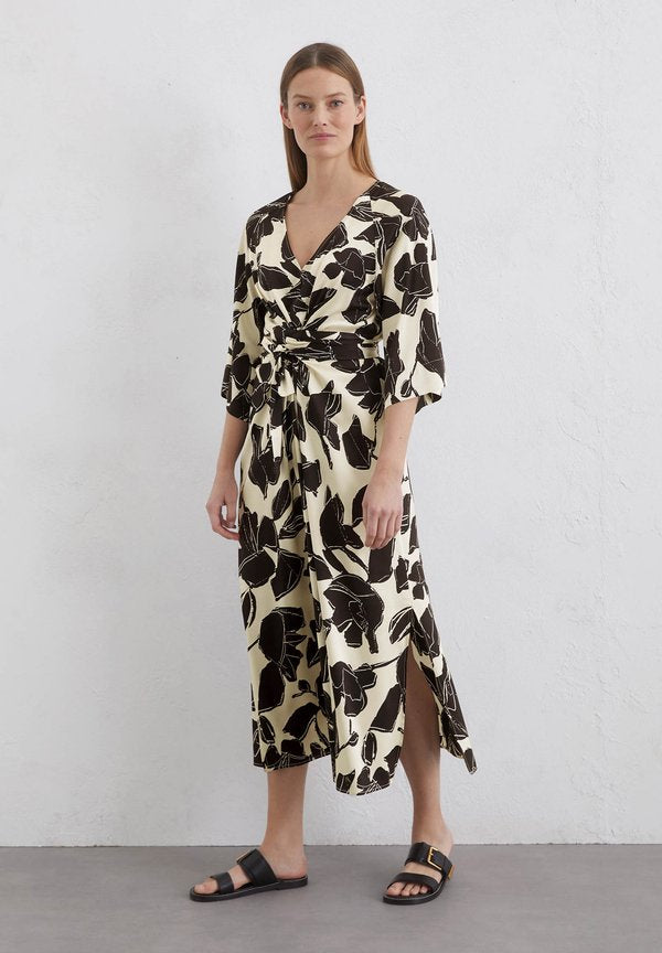 Marc O'Polo WRAP-STYLE LONG LENGTH MEDIUM RAGLAN SLEEVES PRINTED