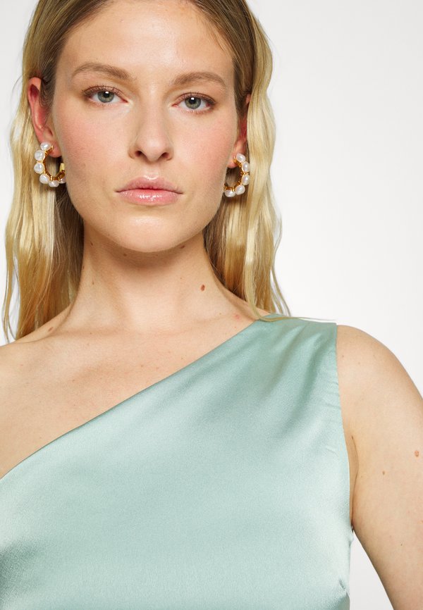 WAL G. WGXZL WEDDING - JOY ONE SHOULDER RUFFLE MIDI DRESS