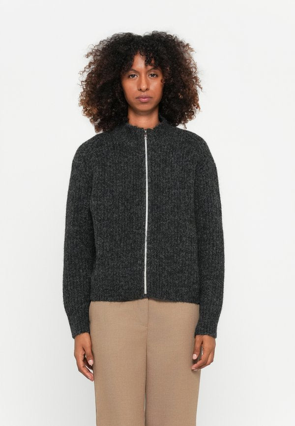 TOM TAILOR DENIM HAIRY ZIP CARDIGAN
