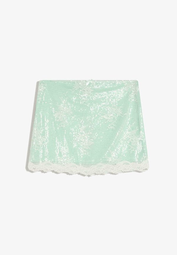Bershka A-line skirt - light green