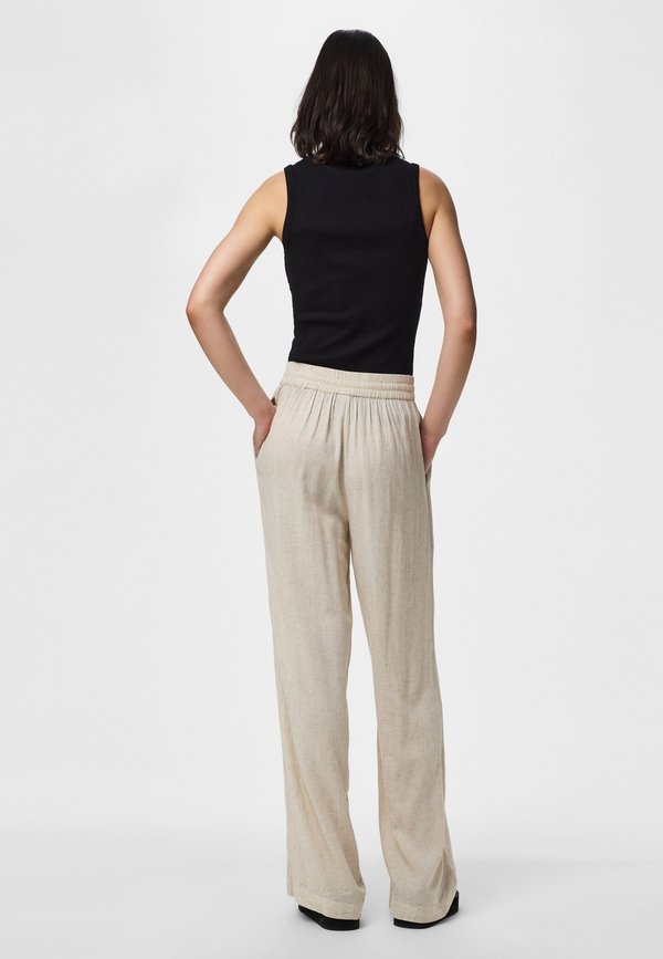 Pieces Wide-leg PCPIA LINEN BLEND