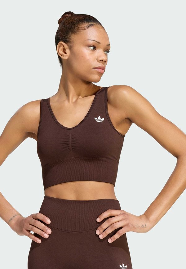 adidas Originals ADIDAS ORIGINALS ESSENTIALS SEAMLESS BRALETTE - Bustier - aurora coffee