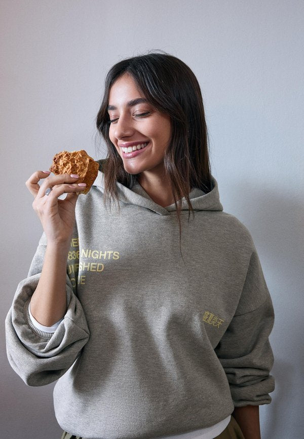 Bershka PRINTED - Hoodie - grey