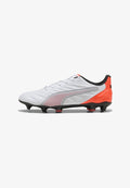 Puma KING PRO MXSG FUSSBALL - Soft-ground football boots - white- silver-glowing red