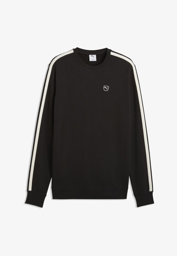 Puma ESSENTIALS ELEVATED SWEATSHIRT MIT RUNDHALSAUSSCHNITT - Sweatshirt - black-warm white