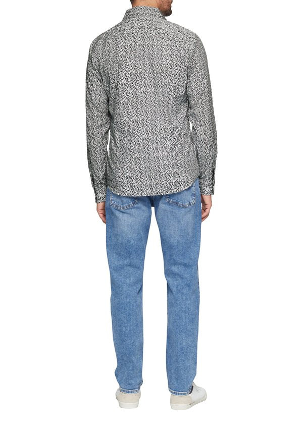 s.Oliver GEMUSTERTES HEMD IM SLIM FIT