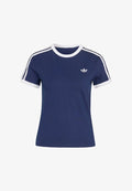 adidas Originals 3-STRIPES SLIM T-SHIRT - Print T-shirt - night indigo   white