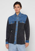 LIU JO ECS GIACCA CAMICIA FELPA DENIM