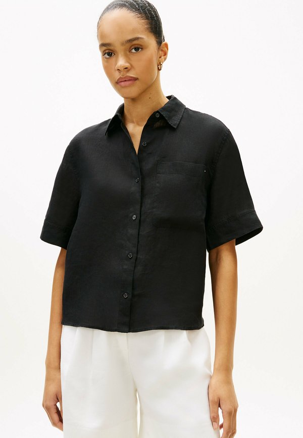 Tommy Hilfiger ESSENTIAL - Button-down blouse - black