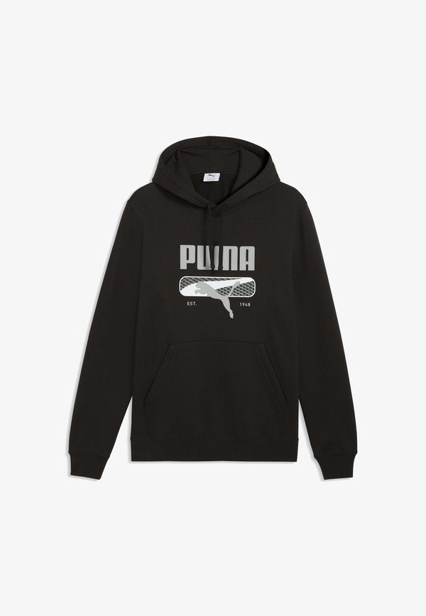 Puma PUMA SPORT LOGO PLAY FLEECE HOODIE - Hoodie - black