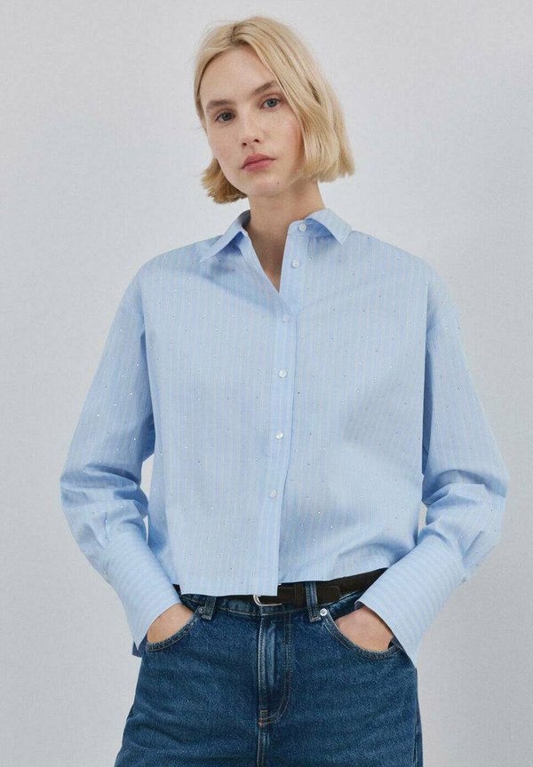 Mango Button-down blouse - light blue