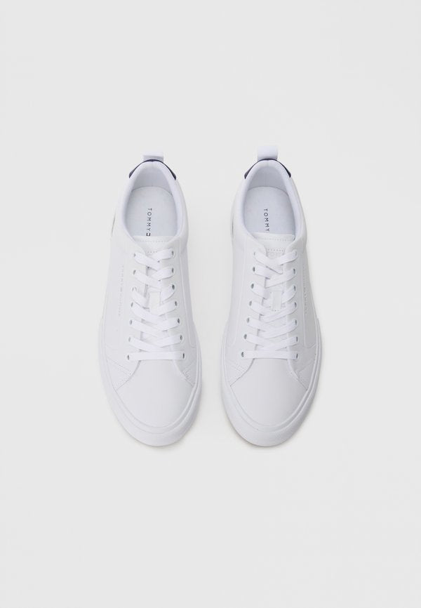 Tommy Hilfiger CONTRAST MIDSOLE DEBOSSED LEATHER TRAINERS