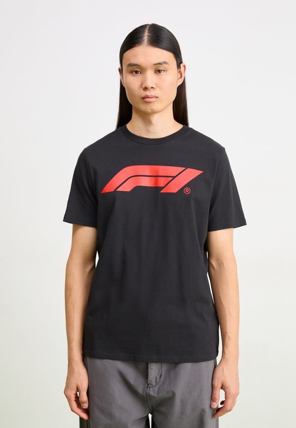 Puma F1 ESS LOGO TEE 180G - Print T-shirt - black