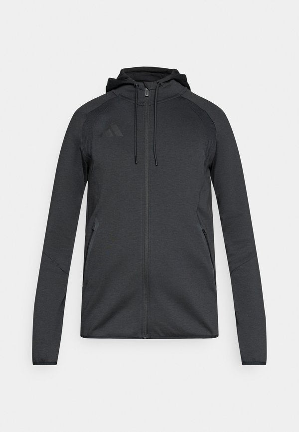 adidas Performance TIRO TRAVEL HOODIE - Zip-up sweatshirt - black