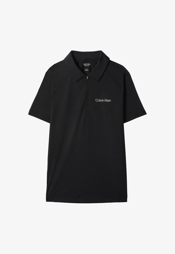 Calvin Klein CALVIN KLEIN ZIP PIQUE SPORT POLO SHIRT - Polo shirt - black