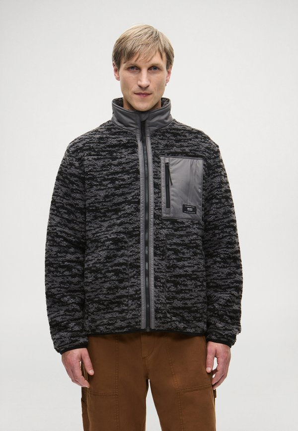 TOM TAILOR DENIM TEXTURE MIX TEDDY JACKET