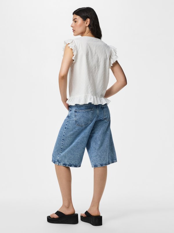 Pieces PCGOLDIE SL TOP WVN