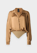 Norma Kamali SUPER OVERSIZED BOYFRIEND BODYSUIT