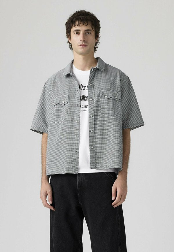 Levi's® SS BOXY WESTERN - Shirt - camran plaid troposp - blues