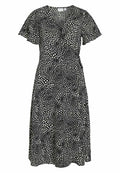 VILA VILOVIE S/S WRAP MIDI DRESS - NOOS