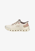 Skechers GLIDE-STEP PRO - Trainers - natural mesh/brown trim