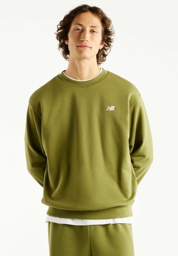 New Balance NEW BALANCE HERREN SWEATSHIRT SMALL LOGO FRENCH TERRY CREW - Sweatshirt - sport green