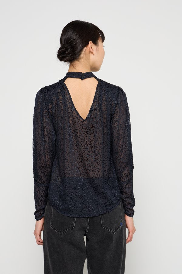 Scotch & Soda MOCK NECK WITH OPEN BACK DETAIL