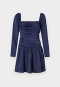 Abercrombie & Fitch The A&F Emerson Drop-Waist Satin Mini Dress