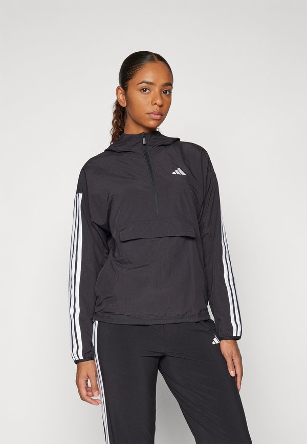 adidas Sportswear ESSENTIALS STRIPES LIFESTYLE - Windbreaker - black/white