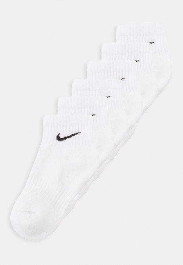 Nike Performance EVERYDAY CUSH ANKLE 6 PACK UNISEX - Sports socks - white/black
