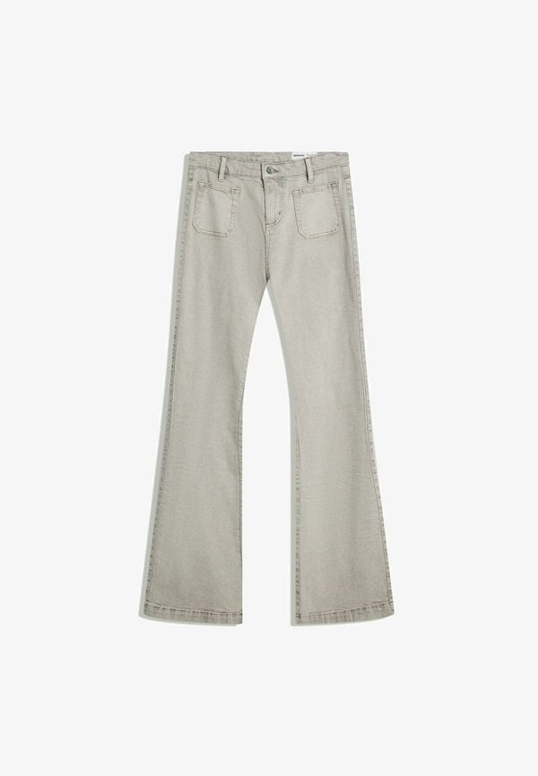 Bershka POCKET - Bootcut jeans - grey