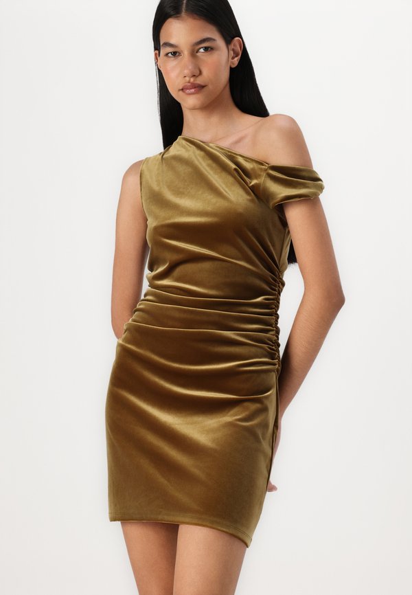 Abercrombie & Fitch Off-The-Shoulder Velvet Mini Dress