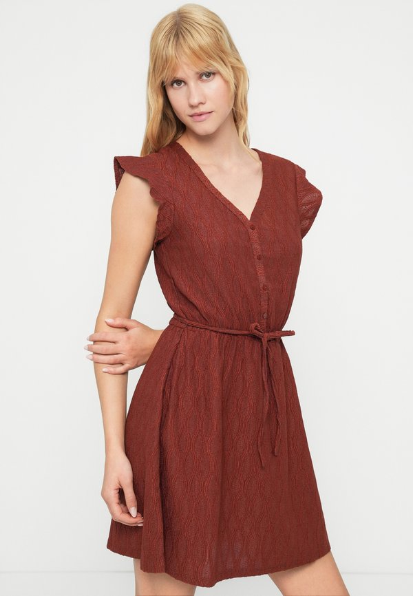 ONLY ONLAYA V NECK TIE DRESS