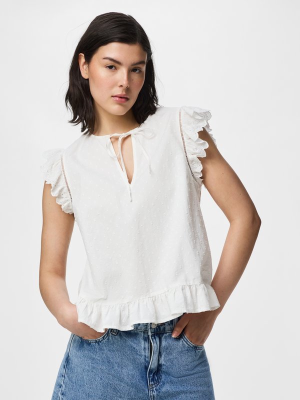 Pieces PCGOLDIE SL TOP WVN