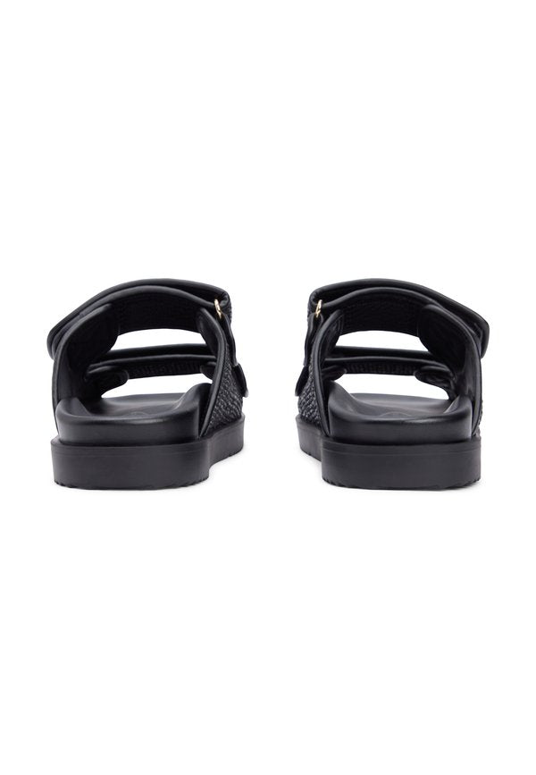 Tommy Hilfiger RAFFIA TH MONOGRAM DOUBLE STRAP SANDALS