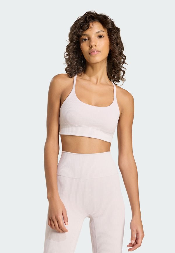 adidas Performance ALL ME RIB - Light support sports bra - ice purple