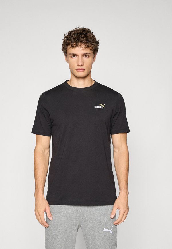 Puma 2 COLOR SMALL NO. 1 LOGO TEE - Basic T-shirt - black/green moon