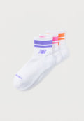 New Balance RUN UNISEX 3 PACK - Socks - white/orange/pink