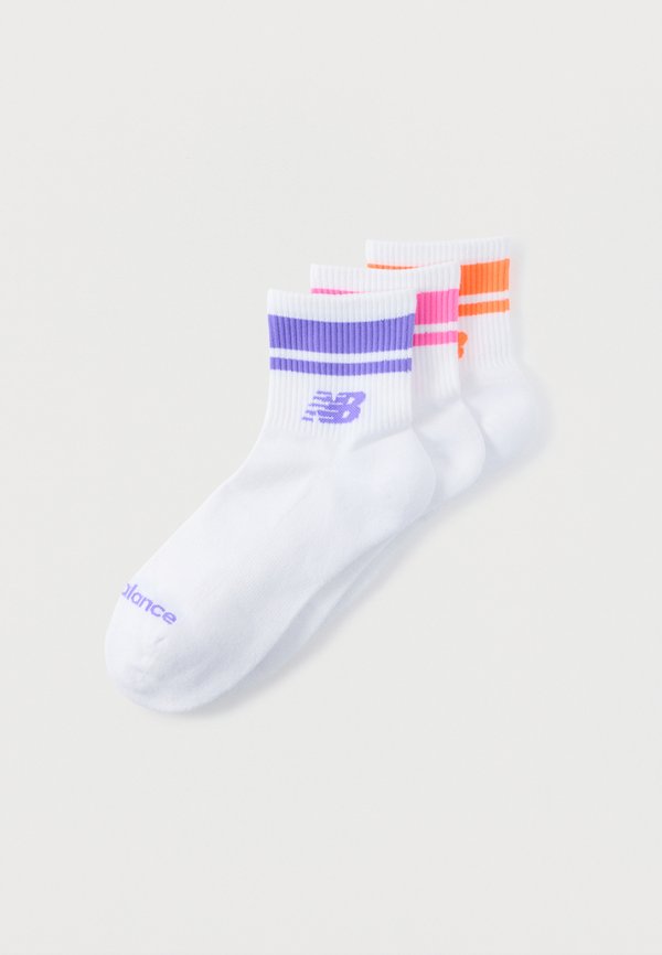 New Balance RUN UNISEX 3 PACK - Socks - white/orange/pink