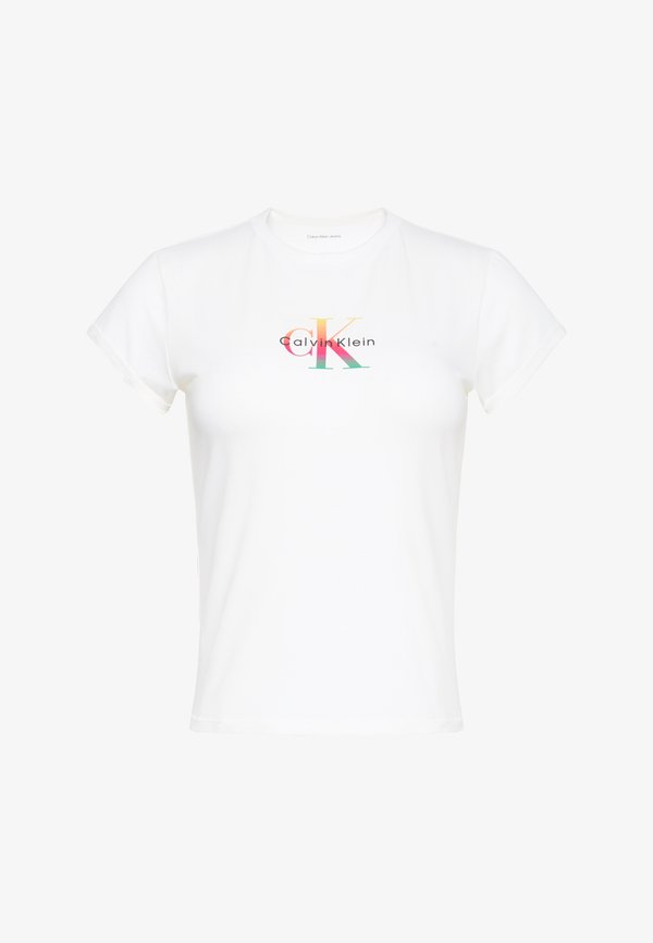 Calvin Klein Jeans PRIDE BABY TEE - Print T-shirt - bright white